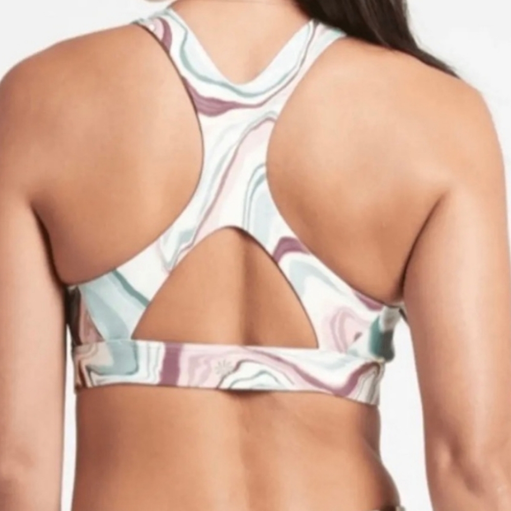 Athleta Ultimate Printed Sports Bra Size 1X D-DD - Picture 2 of 7